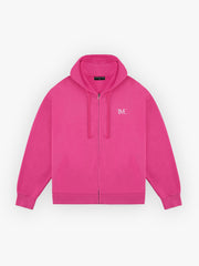 Women's Hot Pink Zippered Oversized Hoodie
