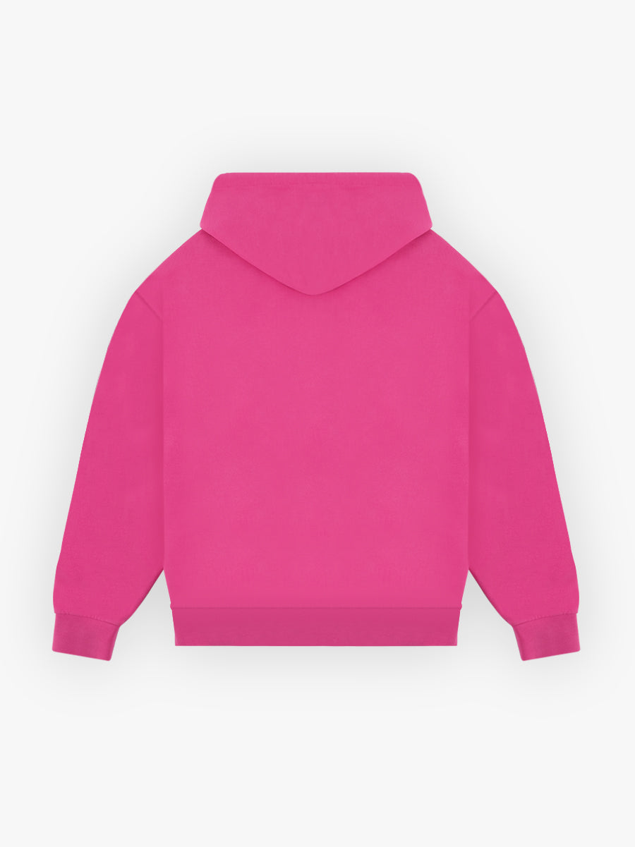 Women's Hot Pink Zippered Oversized Hoodie