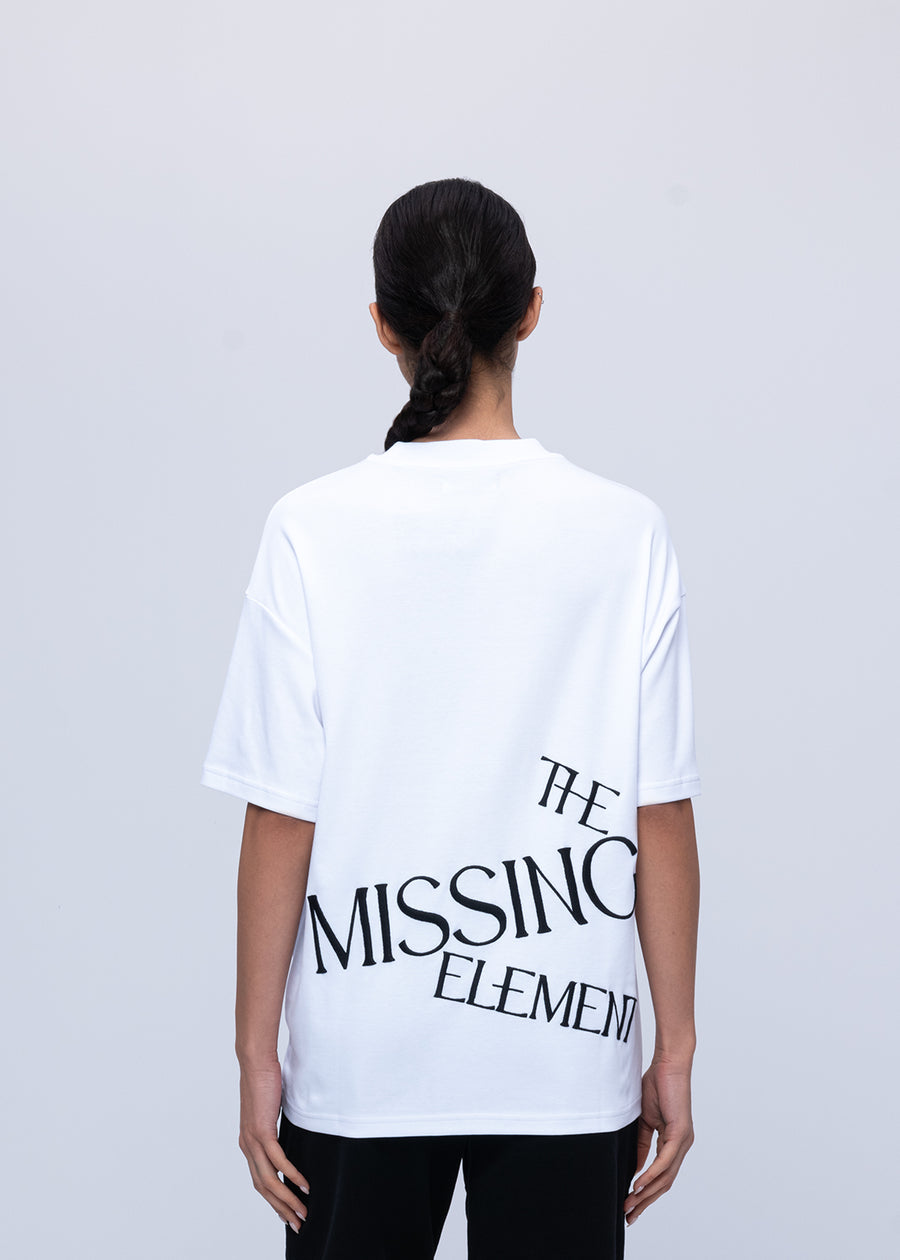 Women's White TME Embroidery T-Shirt