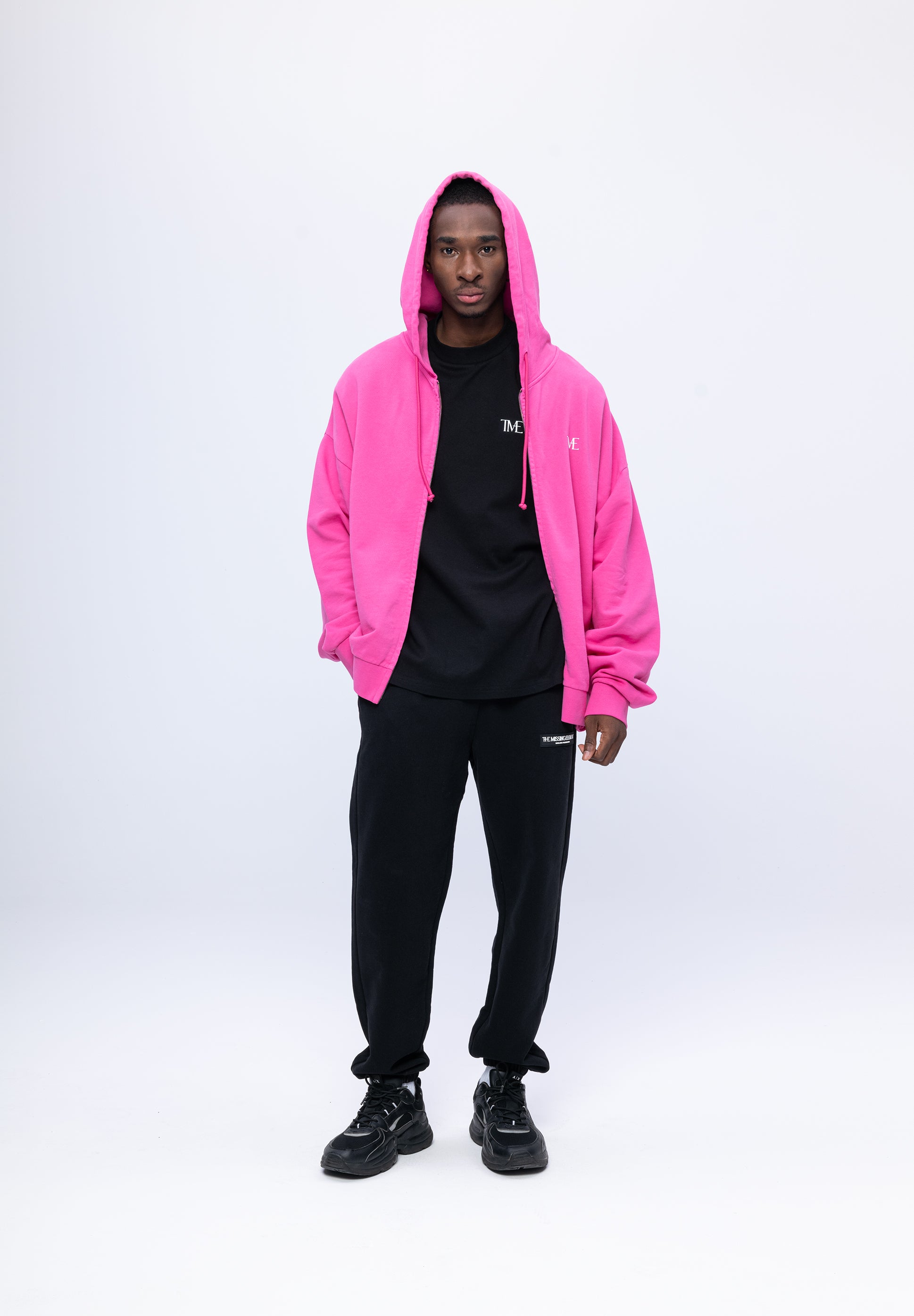 Men's Hot Pink Zippered Oversized Hoodie – The Missing Element