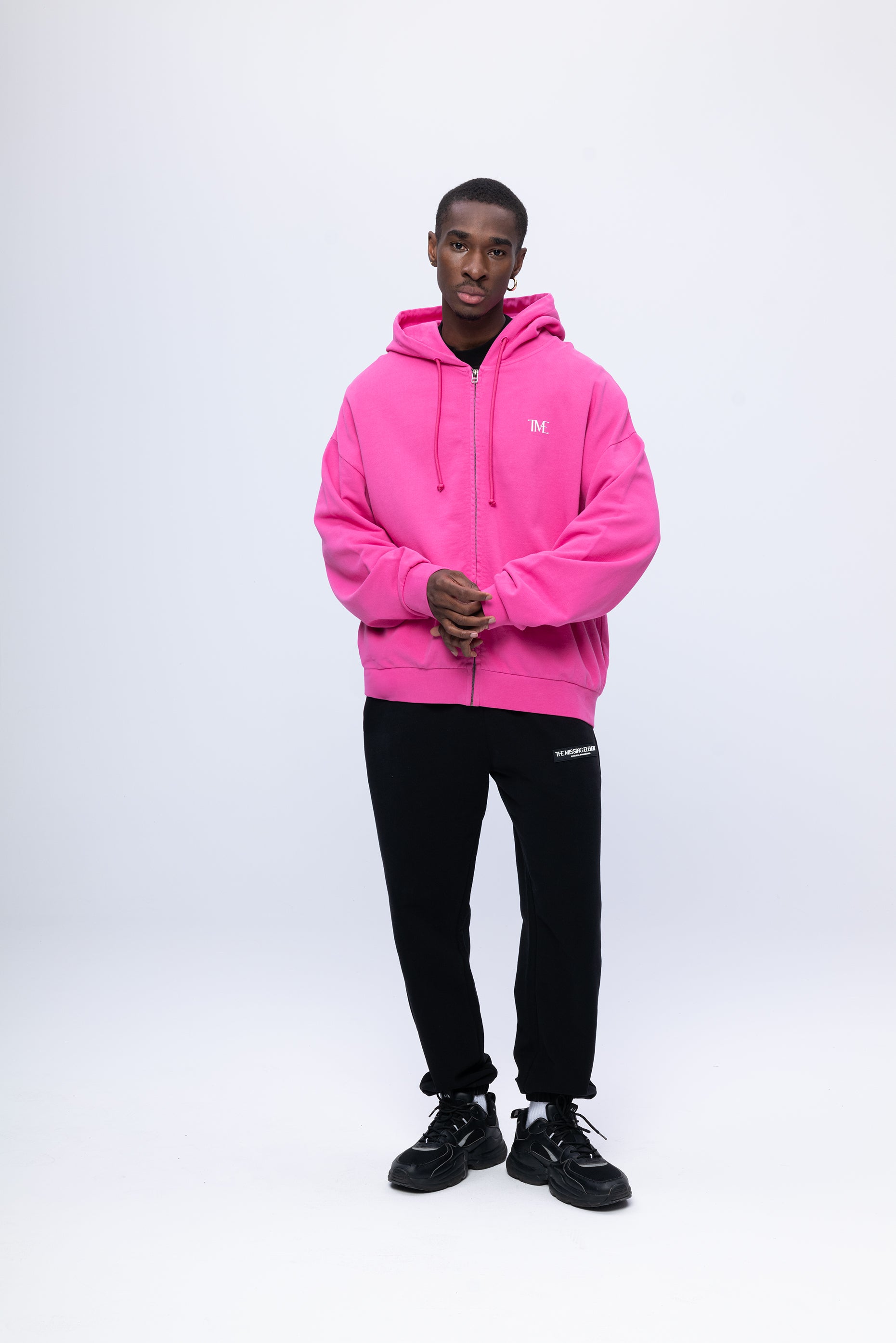 Men's Hot Pink Zippered Oversized Hoodie – The Missing Element